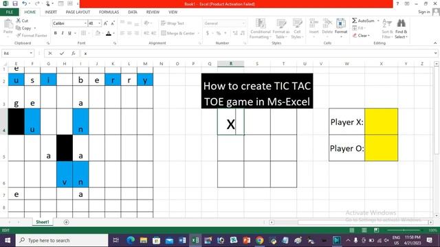 How to create TIC TAC TOE game in Ms-Excel. When you don't have any games in your PC смотреть онлайн