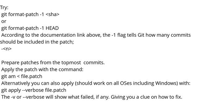 How can I generate a Git patch for a specific commit? смотреть онлайн