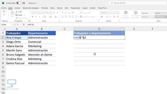 UNIR dos CELDAS en Excel con TEXTO ✅ смотреть онлайн