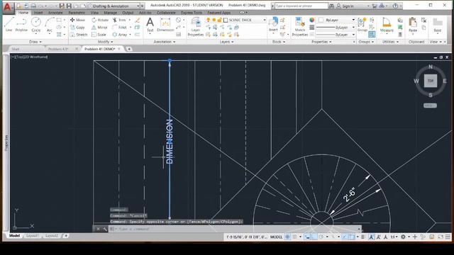 DRAFTING FOR THEATRE- AUTOCAD 2019 -PROBLEM 4.1 PART 3 смотреть онлайн
