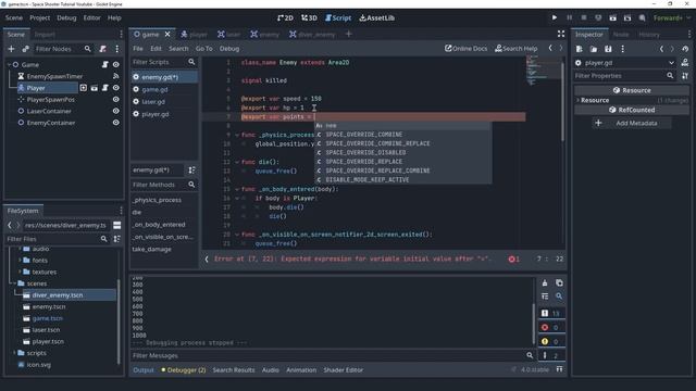 Godot 4 Space Shooter Tutorial #5 - Scoring & Clamping Players Position смотреть онлайн