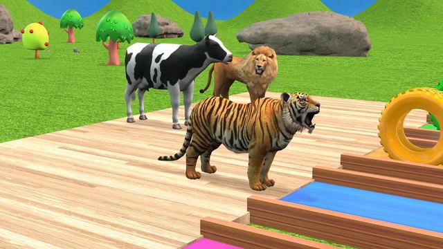 5 Giant Duck, Monkey, Piglet, Chicken, Dog, Elephant, Tiger, Sheep Transfiguration Funny Animal 202
