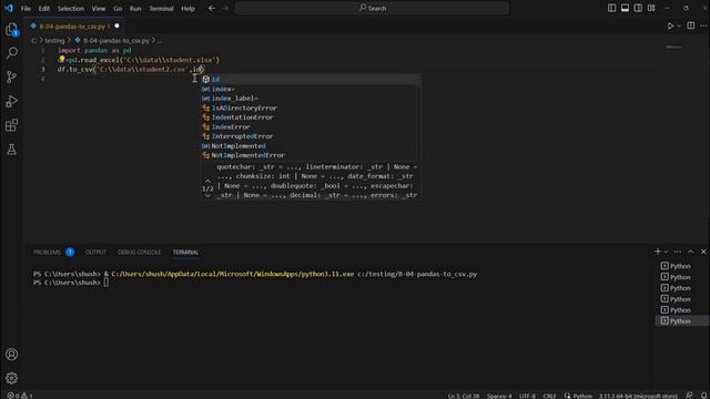 to_csv(): Pandas DataFrame data to create CSV file #B04 смотреть онлайн