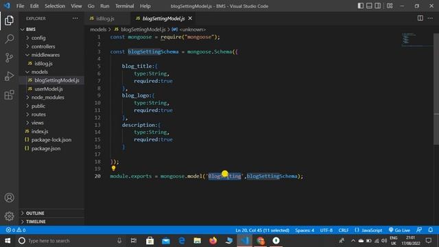 Blog Management System #3 - Create Middleware for Blog Setup in Node, Express JS & MongoDB Node JS смотреть онлайн