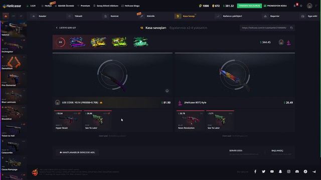HELLCASE DE 1500$ LIK KELEBEK KATLADIK! 😱 CSGO KASA AÇILIMI PROMO CODE смотреть онлайн