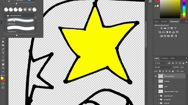 Working with Magic Wand Tool and Outline layer смотреть онлайн