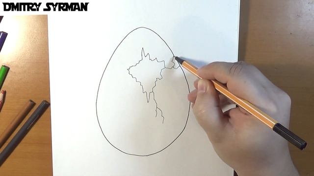 How to draw Dinosaur in Egg , Как нарисовать Динозавра в яйце смотреть онлайн