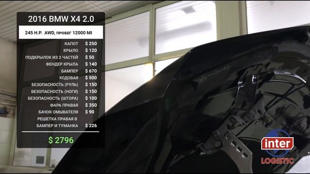 Цена ремонта BMW X4 2016 из США в Украине | Сколько стоит ремонт авто из США 2019 | Авто из США смотреть онлайн