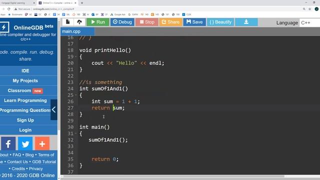 Functions In C++ (No parameter, Return value, and single parameter) смотреть онлайн