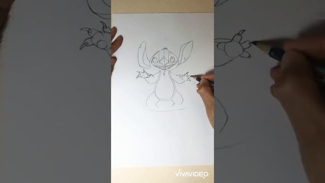 Draw Together... Stitch (“Lilo&Stitch”)... Рисуем вместе - Стич («Лило и Стич»)...