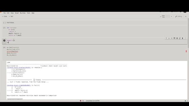 RecursionError maximum recursion depth Even though Logic is correct | Python смотреть онлайн