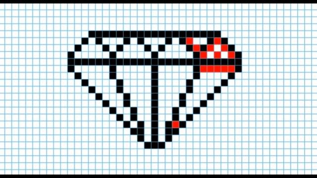 Как нарисовать Радужный бриллиант по клеточкам смотреть онлайн