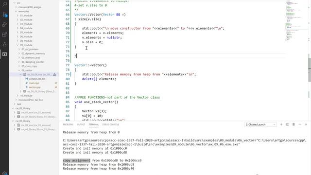 120120 COSC 1337 Dynamic Memory: move const/assign, capacity, reserve, resize, and pushback смотреть онлайн