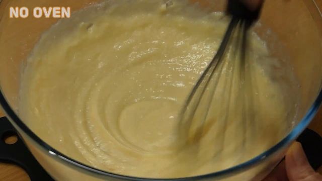 “Boston Cream Pie Without Oven” Made With Custard Cream And Vanilla Cake