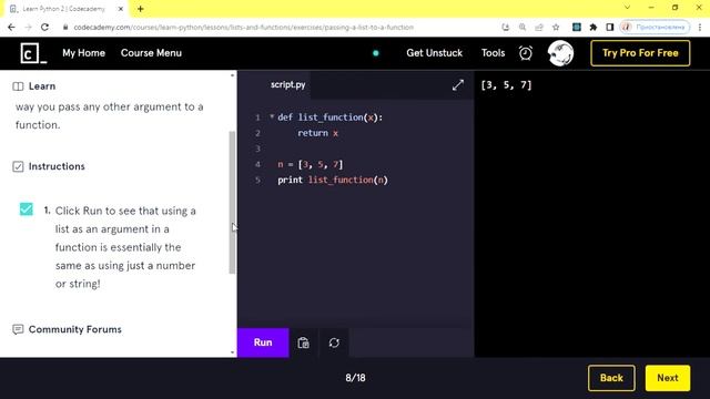 Learn Python 2 - Lists and Functions - Passing a list to a function смотреть онлайн