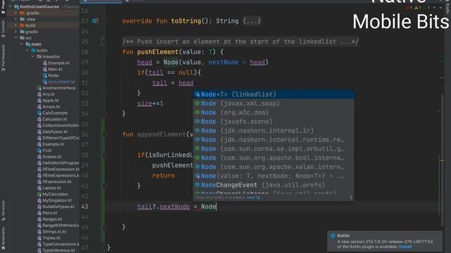 Linked List Data Structure ? implementation using Kotlin in 2022 ( Push,Append & Insert Nodes ) смотреть онлайн