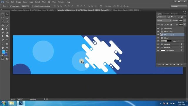 Create modern youtube channel art banner in Photoshop cc смотреть онлайн