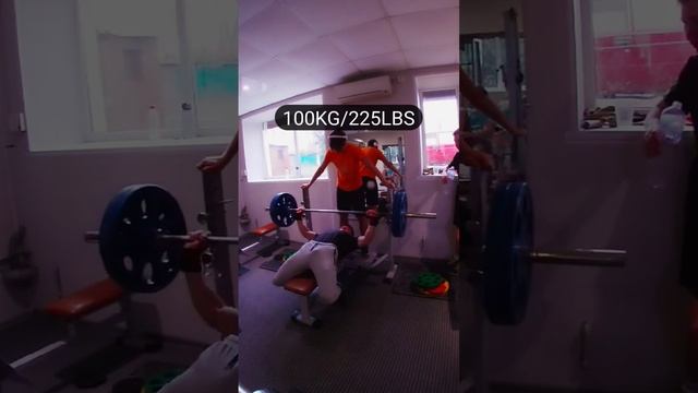 Жим лёжа 100 кг на 13 раз. Bench Press 100 Kg / 225 Lbs 13 Reps