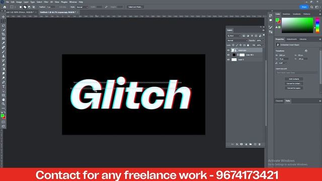 Glitch Effect in Photoshop | Glitch Text Effect | Secret of Glitch Effects | photoshop tutorial смотреть онлайн