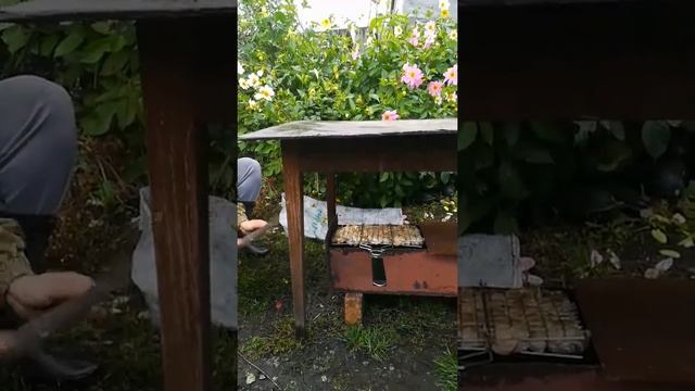 Чудо мангал под дождём.
