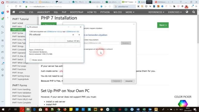Deel 2: starten met PHP via W3schools - installatie смотреть онлайн