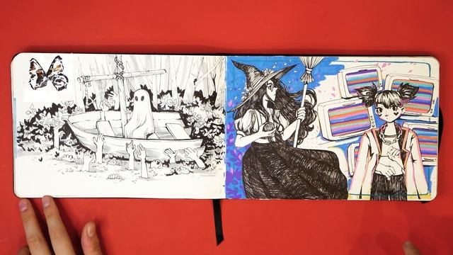 Обзор Скетчбука | Сплошные маркеры и даже инктобер смотреть онлайн