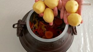 Сирне из конины на афганском казане. Жылқы етінен сірне афган қазанында.Sirne from horsemeat