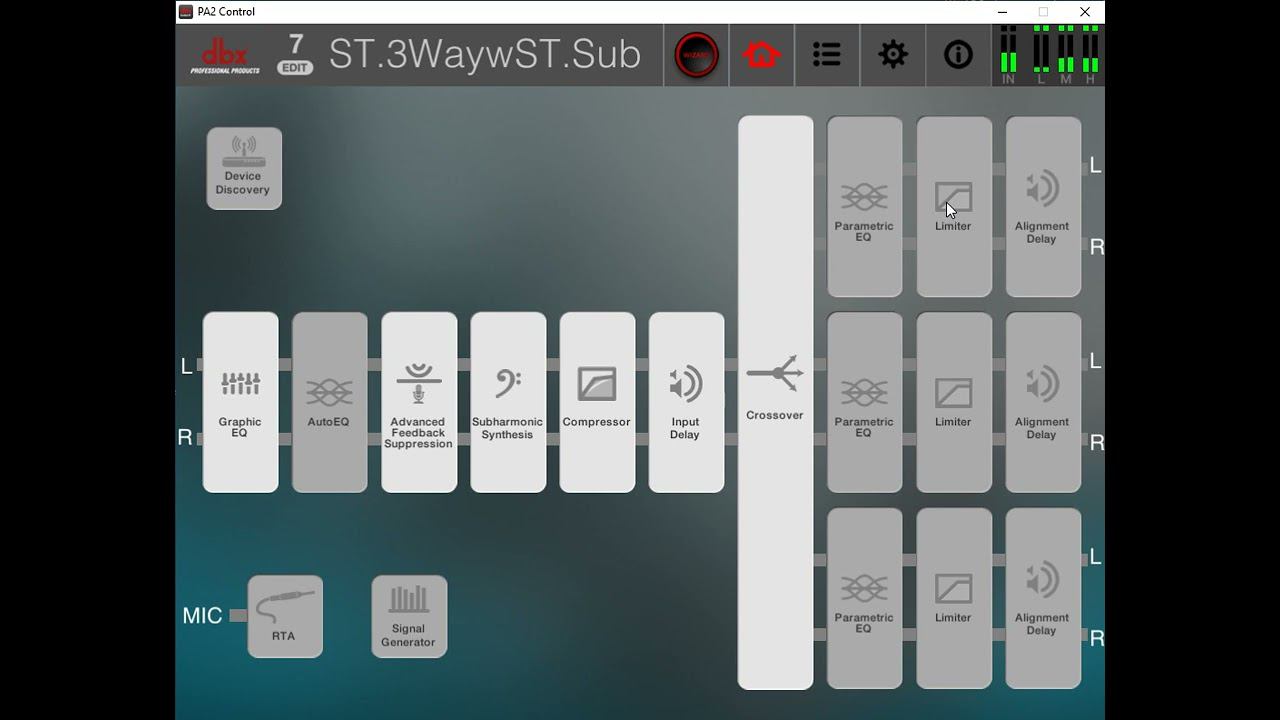DBX DriverPack PA2 настройка