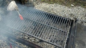Обжиг чугунной решетки гриль