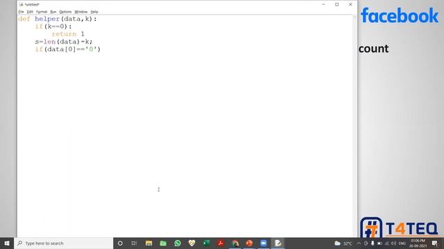 Weekly Coding - 55 -Facebook Interview - Count Possible Decoding of a given Digit Sequence in Pytho смотреть онлайн