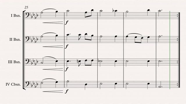 „Schweizerpsalm“ Bassoon Quartet arr. Adrian Wagner Sheet Music смотреть онлайн
