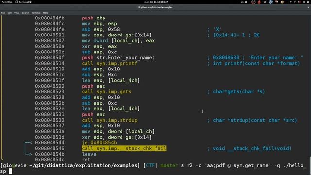 [08/13] Intro to reverse and binary exploitation: Binary Exploitation (3/7) смотреть онлайн