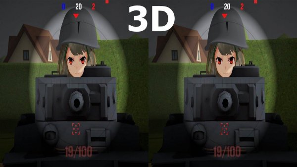 Anime Tanks Arena 3D video SBS VR box google cardboard