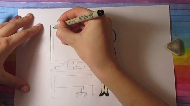 Рисунок учительницы. КАК ПРОСТО НАРИСОВАТЬ УЧИТЕЛЬНИЦУ. Открытка ко ДНЮ УЧИТЕЛЯ! смотреть онлайн