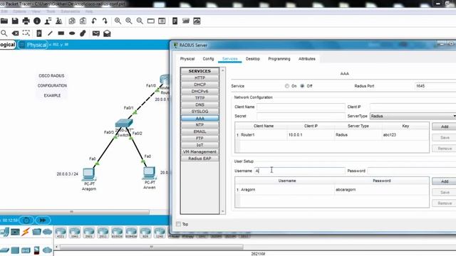 Cisco Radius Configuration on Packet Tracer смотреть онлайн