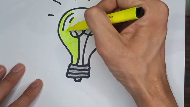 Рисуем лампочку/ Draw a light bulb/ Lampochka chizish смотреть онлайн