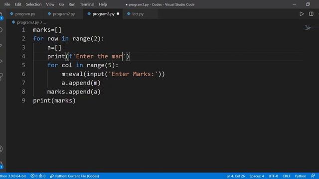 [Python Programming Basics to Advanced] : Nested List or 2D List | Lab 19 смотреть онлайн
