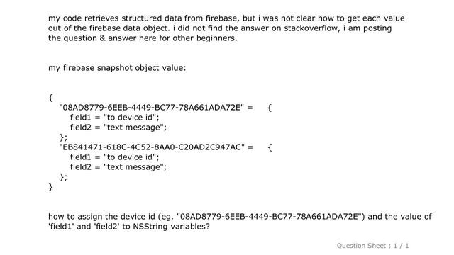 iOS : how to parse a firebase FDataSnapshot object? смотреть онлайн