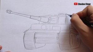 Как нарисовать Танк ТИГР