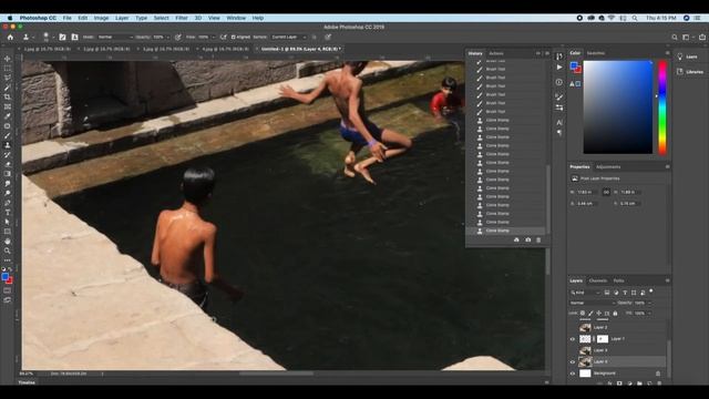 Multiple Exposure in Photoshop - Learn how to create composite of 4 pics. смотреть онлайн