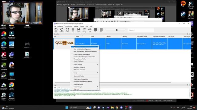 Подробный запуск God of war 3 на ПК в эмуляторе Rpcs3 часть 2 смотреть онлайн