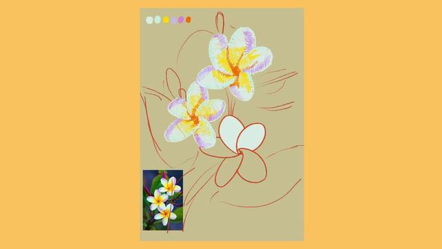 🎨🐝 plumeria | procreate speedpaint смотреть онлайн