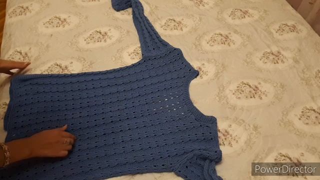 Мой кардиган из полухлопка спицами //Обзор: Как вязала, схема узора смотреть онлайн