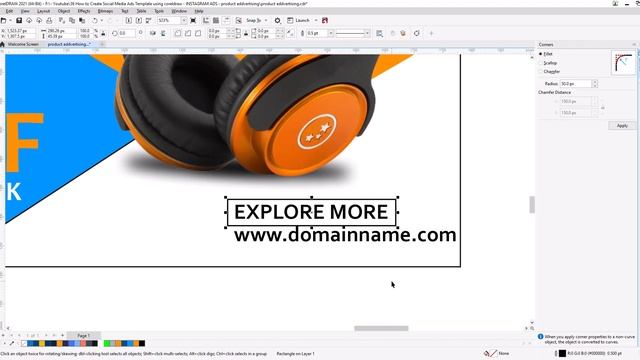 Social Media Ads Design Tutorial using coreldraw - Instagram & Facebook Ads 01 смотреть онлайн