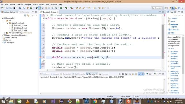 Introduction To Java Programming Exercise 2 2c смотреть онлайн