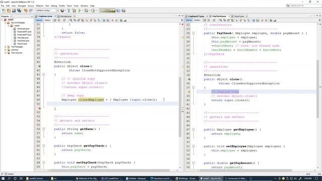 5.7 Updated clone() method: Employee deep copy example смотреть онлайн