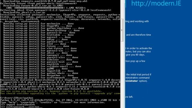 OSINT Tools - Installing OSRFramework 0.14.0 in Windows 7 смотреть онлайн