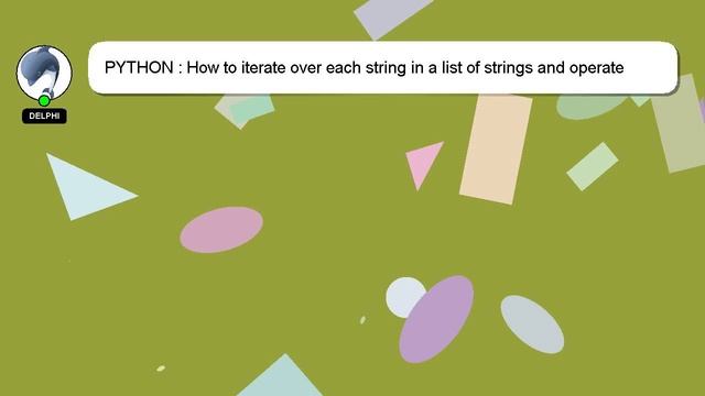 PYTHON : How to iterate over each string in a list of strings and operate on it's elements смотреть онлайн