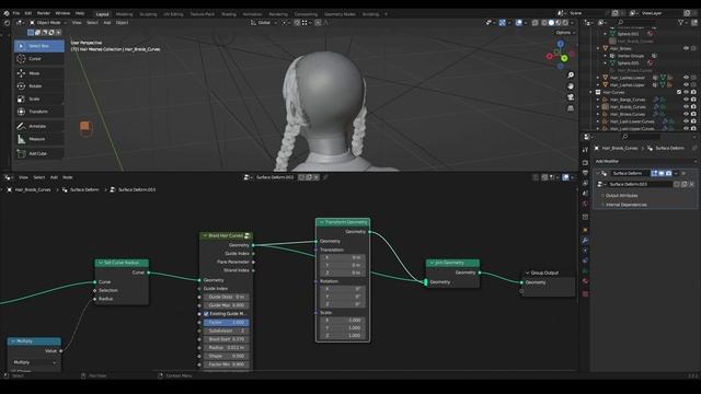 Make Custom Braids Hair in Blender смотреть онлайн