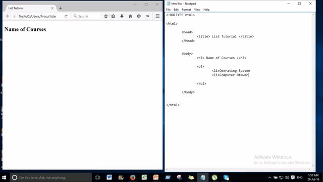 html bangla tutorial 22 : Ordered and unordered list смотреть онлайн